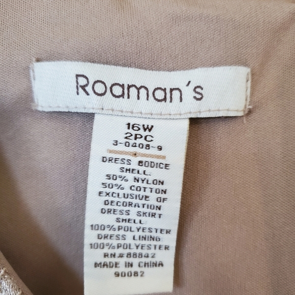 Roamans lace dress with matching lace cover jacket size 16 - Picture 5 of 15